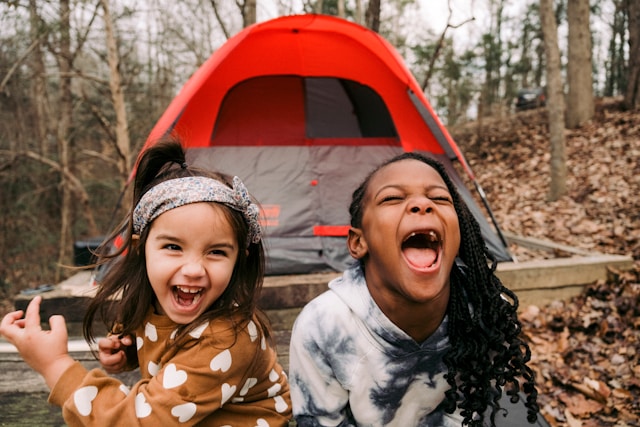 Kids smiling